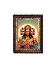 Sri Hanuman Digital Print Photo 6.7x8.7 inches - Vibrant Religious Desk And Wall Art for Home , Office and Temple Decor and Gifting.