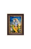 Sri Krishna Digital Print Photo 6.7x8.7 inches - Vibrant Religious Desk And Wall Art for Home , Office and Temple Decor and Gifting.