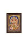 Sri Maa Lakshmi, Sri Ganeshji and Sri Maa Saraswati Digital Print Photo 6.7x8.7 inches - Vibrant Religious Desk And Wall Art for Home , Office and Temple Decor and Gifting.