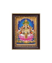 Sri Maa Lakshmi Digital Print Photo 6.7x8.7 inches - Vibrant Religious Desk And Wall Art for Home , Office and Temple Decor and Gifting.