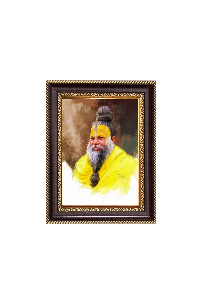 Shri Premanand Govind Sharan Digital Print Photo 6.7x8.7 inches - Vibrant Religious Desk And Wall Art for Home , Office and Temple Decor and Gifting.