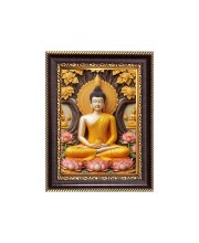 Lord Gautam Buddha Digital Print Photo 6.7x8.7 inches - Vibrant Religious Desk And Wall Art for Home , Office and Temple Decor and Gifting.