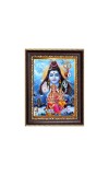 Lord Shiva, Mata Parvati, Baby Ganesh and Baby Kartikeya Digital Print Photo 6.7x8.7 inches - Vibrant Religious Desk And Wall Art for Home , Office and Temple Decor and Gifting.