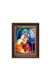 Sri Chaitanya Mahaprabhu with Sri Krishna Digital Print Photo 6.7x8.7 inches - Vibrant Religious Desk And Wall Art for Home , Office and Temple Decor and Gifting.
