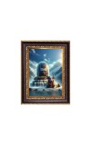 Lord Shiva lingam and Nandi Maharaj Digital Print Photo 6.7x8.7 inches - Vibrant Religious Desk And Wall Art for Home , Office and Temple Decor and Gifting.