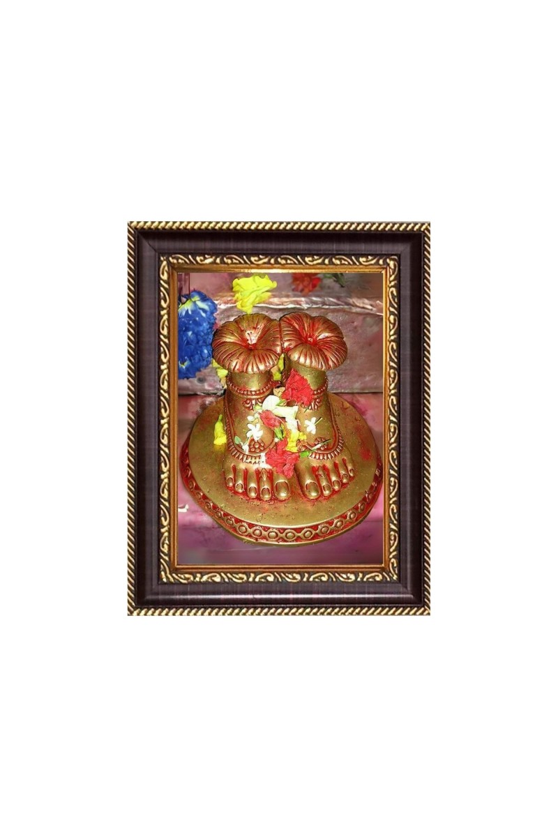 Sri Maa Tara Pith Charan Digital Print Photo 6.7x8.7 inches - Vibrant Religious Desk And Wall Art for Home , Office and Temple Decor and Gifting.