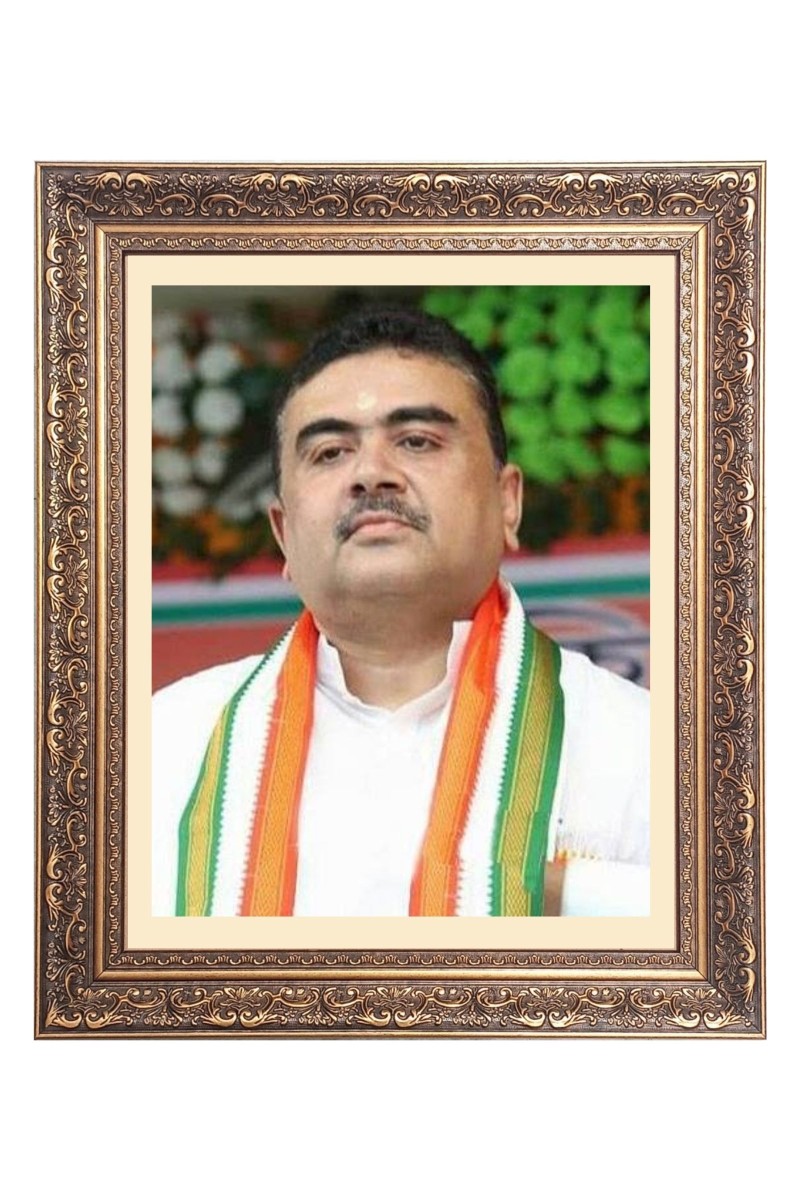 Sri Suvendu Adhikari Big Photo Frame - 10x14 Inches for Home ,Temple &  Office Decoration