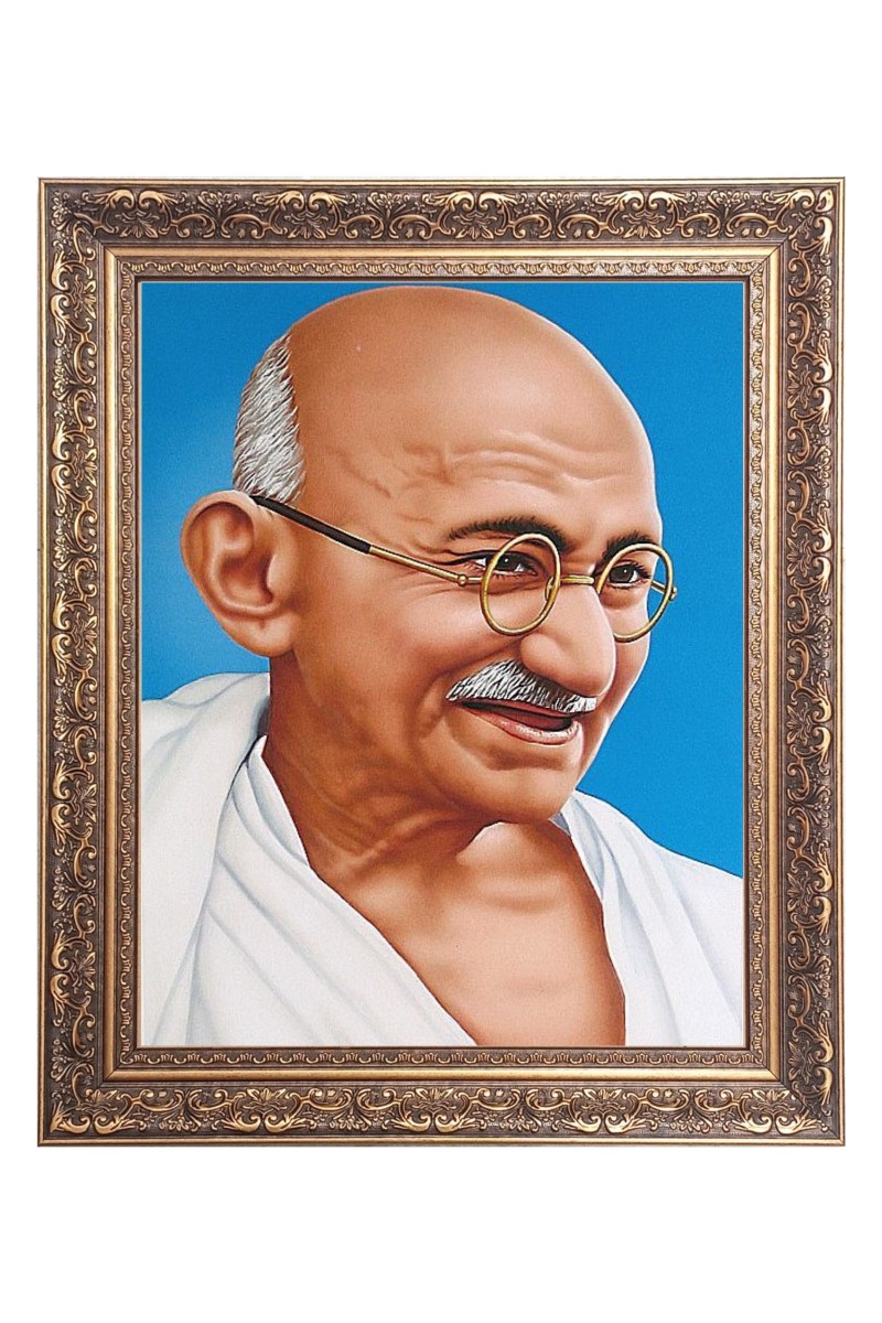 Mahatma Gandhi Big Photo Frame - 10x14 Inches for Home ,Temple &  Office Decoration