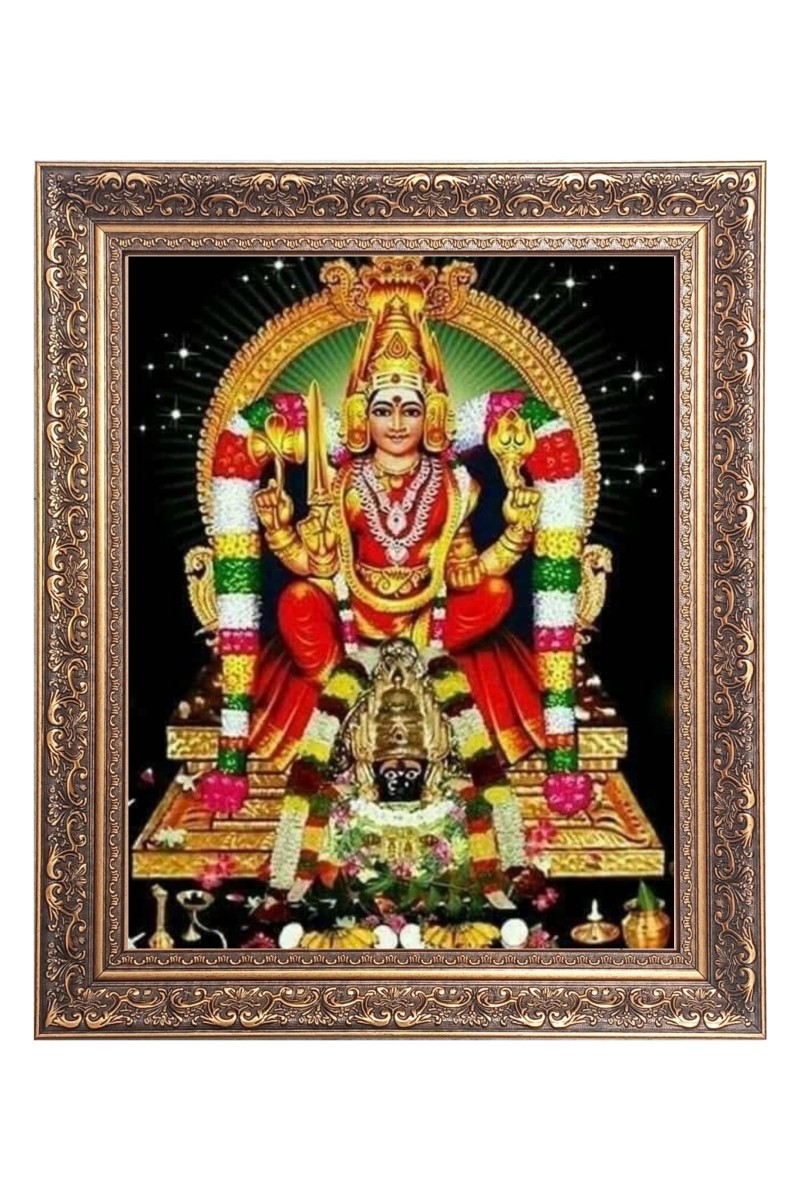 Sri Angala Parameswari Big Photo Frame - 10x14 Inches for Home ,Temple &  Office Decoration