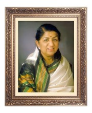 Lata Mangeshkar Big Photo Frame - 10x14 Inches for Home ,Temple &  Office Decoration