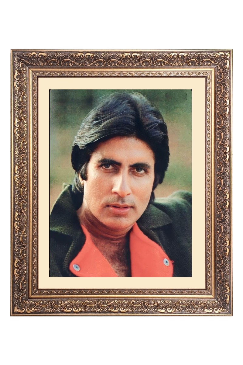 Sri Amitabh Bachchan Big Photo Frame - 10x14 Inches for Home ,Temple &  Office Decoration