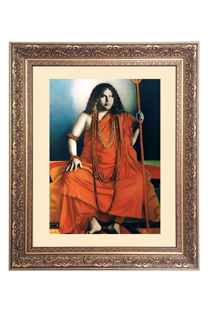 Sri Pranabananda JI Big Photo Frame - 10x14 Inches for Home ,Temple &  Office Decoration
