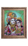 Sri Krishna & Sri Radha Big Photo Frame - 10x14 Inches for Home ,Temple &  Office Decoration