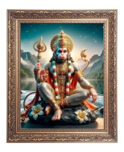 Sri haniman Big Photo Frame - 10x14 Inches for Home ,Temple &  Office Decoration
