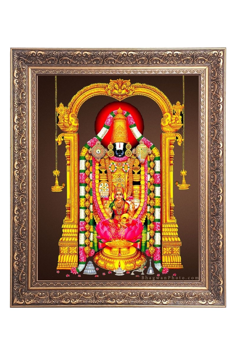 Lord Tirupati Balaji Big Photo Frame - 10x14 Inches for Home ,Temple &  Office Decoration