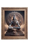 Lord Shiv Big Photo Frame - 10x14 Inches for Home ,Temple &  Office Decoration