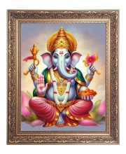 Sri Ganeshji Big Photo Frame - 10x14 Inches for Home ,Temple &  Office Decoration