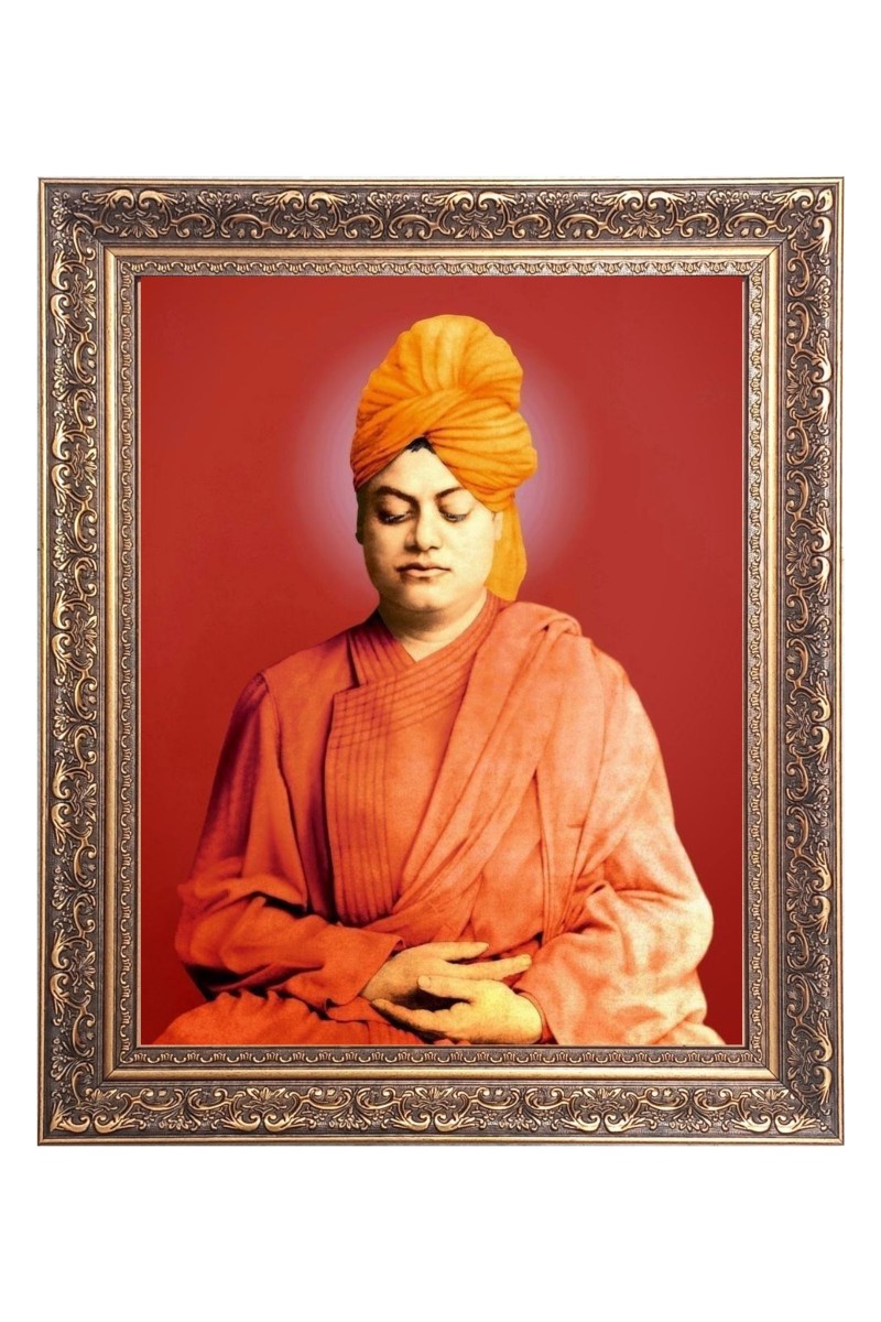 Swami Vibekananda Big Photo Frame - 10x14 Inches for Home ,Temple &  Office Decoration