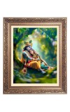 Sri Krishna with Sri Radha Big Photo Frame - 10x14 Inches for Home ,Temple &  Office Decoration