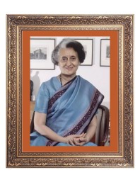 Mrs. Indira Gandhi Big Photo Frame - 10x14 Inches for Home ,Temple &  Office Decoration