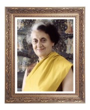 Srimati Indira Gandhi in Saree Big Photo Frame - 10x14 Inches for Home ,Temple &  Office Decoration