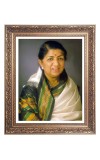 Indian playback singer Mrs. Lata Mageshkar Big Photo Frame - 10x14 Inches for Home ,Temple &  Office Decoration