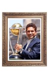 Sri Sachin Tendulkar with World cup Big Photo Frame - 10x14 Inches for Home ,Temple &  Office Decoration