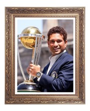 Sri Sachin Tendulkar with World cup Big Photo Frame - 10x14 Inches for Home ,Temple &  Office Decoration