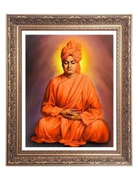 Swami Vibekananda Big Photo Frame - 10x14 Inches for Home ,Temple &  Office Decoration