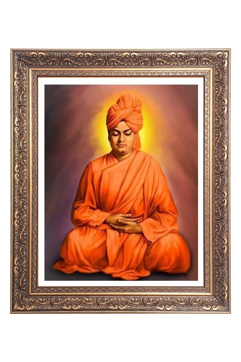 Swami Vibekananda Big Photo Frame - 10x14 Inches for Home ,Temple &  Office Decoration