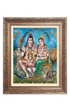 Lord Shiv and Maa Parbati Big Photo Frame - 10x14 Inches for Home ,Temple &  Office Decoration