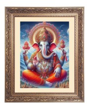 Sri Ganeshiji Big Photo Frame - 10x14 Inches for Home ,Temple &  Office Decoration
