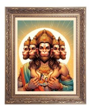 Panchmukhi Hanuman Big Photo Frame - 10x14 Inches for Home ,Temple &  Office Decoration