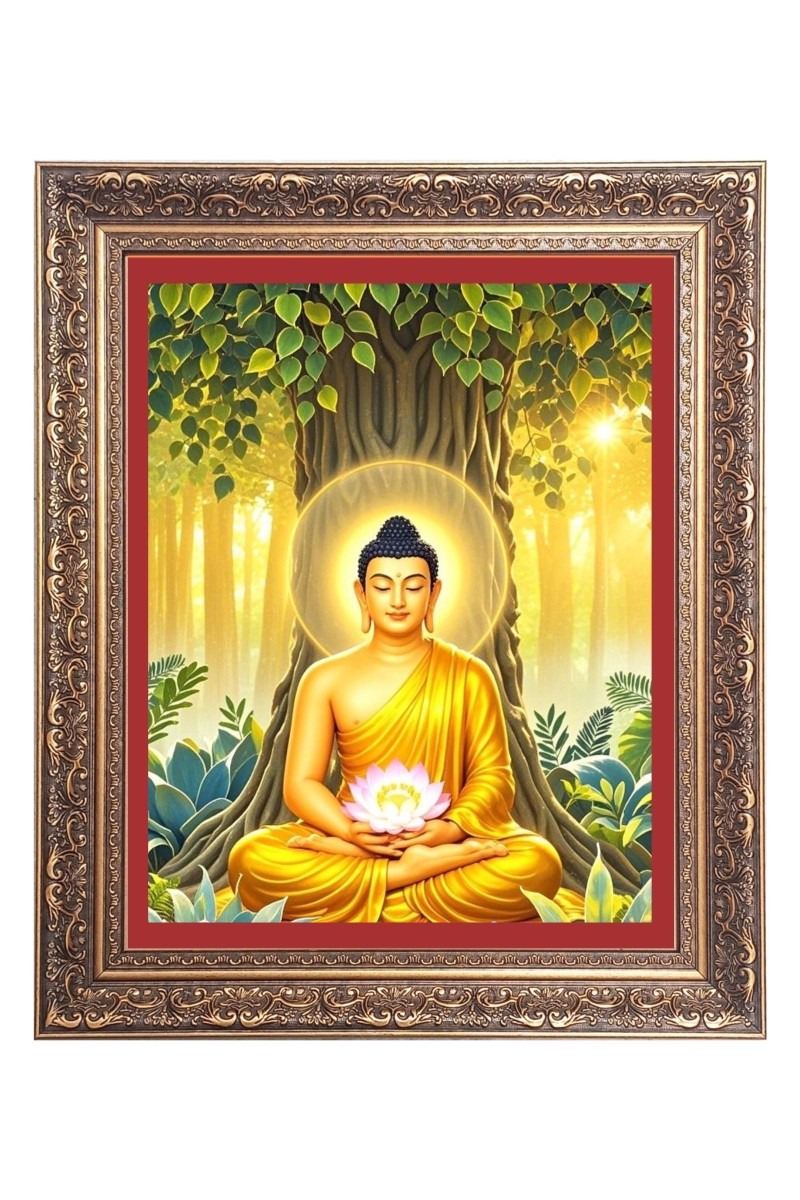 Goutam Buddha Big Photo Frame - 10x14 Inches for Home ,Temple &  Office Decoration
