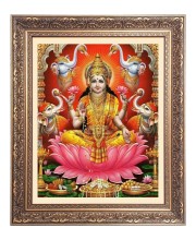 Mata Lakshmi Big Photo Frame - 10x14 Inches for Home ,Temple &  Office Decoration