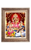 Mata Lakshmi, Sri Ganesh and Maa Saraswathi Big Photo Frame - 10x14 Inches for Home ,Temple & Office Decoration Mata Lakshmi, Sri Ganesh and Maa Saraswathi Big Photo Frame - 10x14 Inches for Home ,Temple & Office Decoration