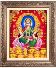Maa Lakshmi Big Photo Frame - 10x14 Inches for Home ,Temple &  Office Decoration