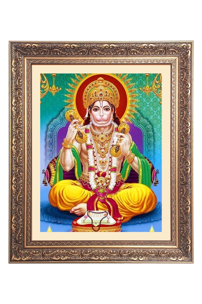 Sri hanuman Big Photo Frame - 10x14 Inches for Home ,Temple &  Office Decoration