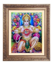 Sri hanuman Big Photo Frame - 10x14 Inches for Home ,Temple &  Office Decoration