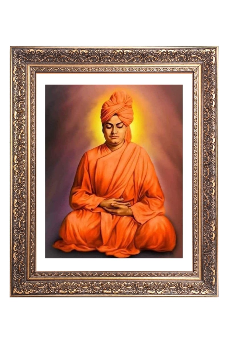 Swami Vibekananda Big Photo Frame - 10x14 Inches for Home ,Temple &  Office Decoration