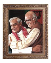 Sri Atal Bihari Bajpayee and Sri Lal Krishna Advani Big Photo Frame - 10x14 Inches for Home ,Temple &  Office Decoration
