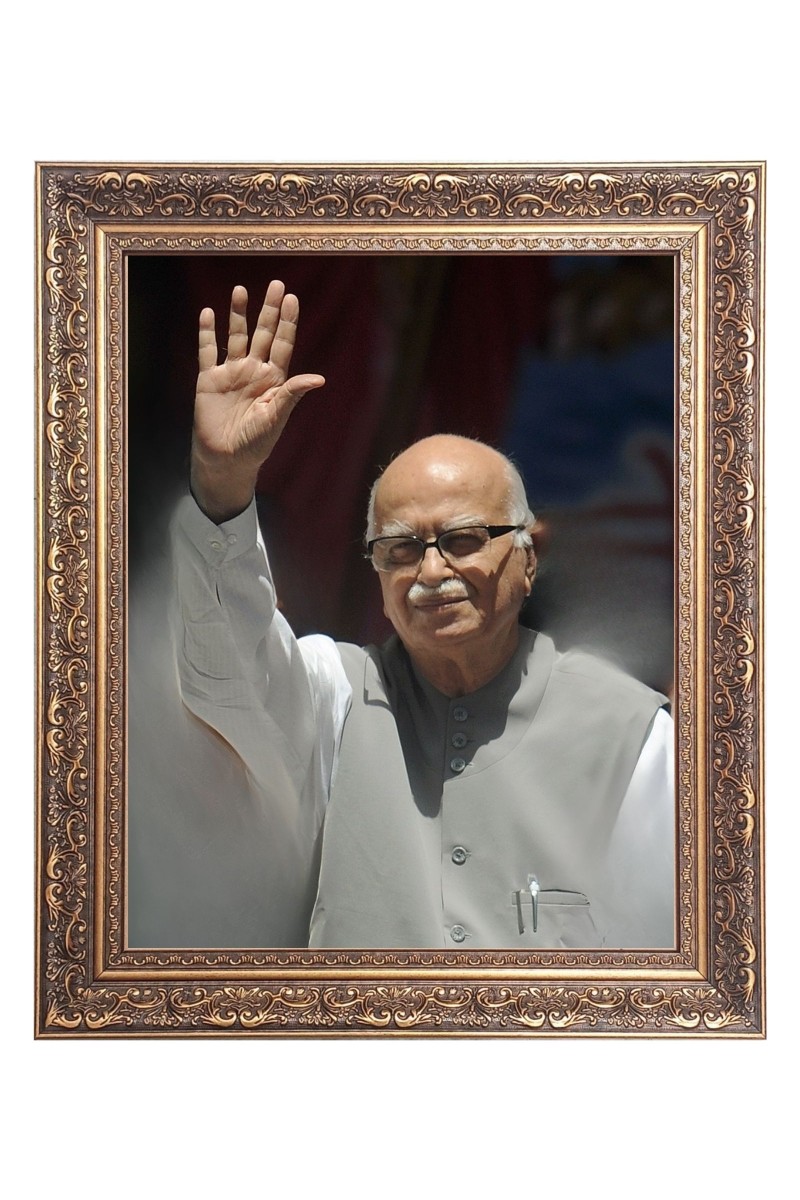 Sri Lal Krishna Advani Big Photo Frame - 10x14 Inches for Home ,Temple &  Office Decoration