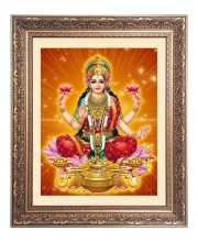 Maa Lakshmi Big Photo Frame - 10x14 Inches for Home ,Temple &  Office Decoration