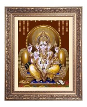 Sri Ganesh Big Photo Frame - 10x14 Inches for Home ,Temple &  Office Decoration