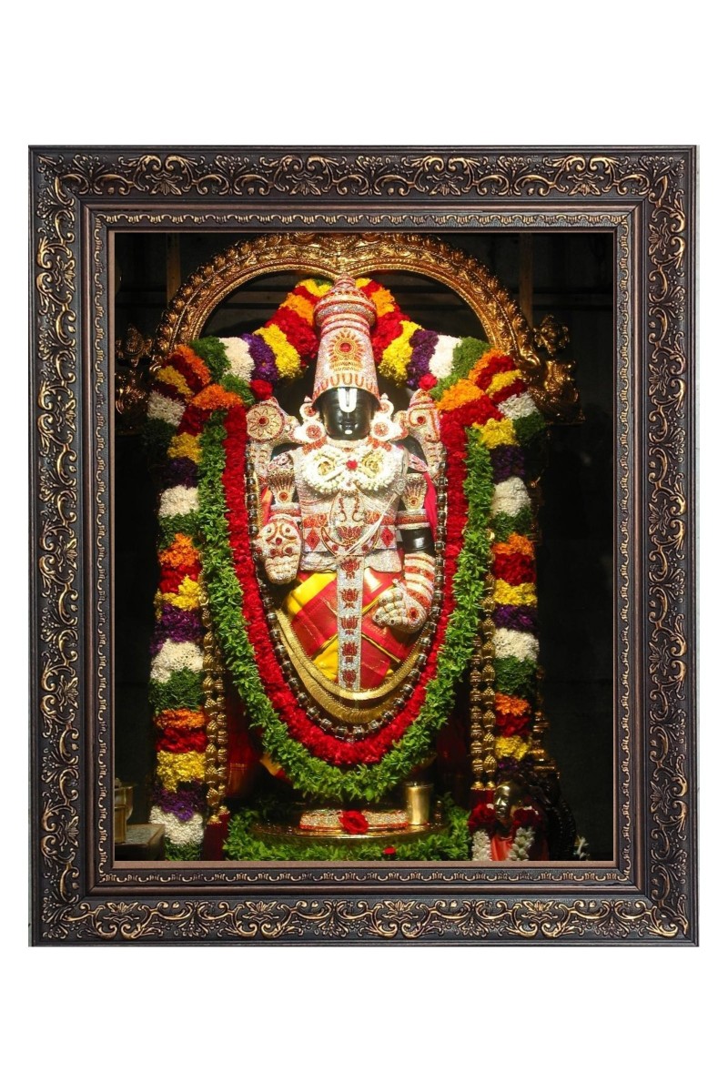Lord Tirupati Balaji Big Photo Frame - 10x14 Inches for Home ,Temple &  Office Decoration
