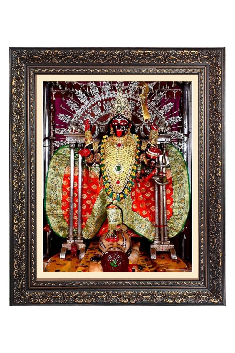 Dakshineswar Kali Big Photo Frame - 10x14 Inches for Home ,Temple &  Office Decoration