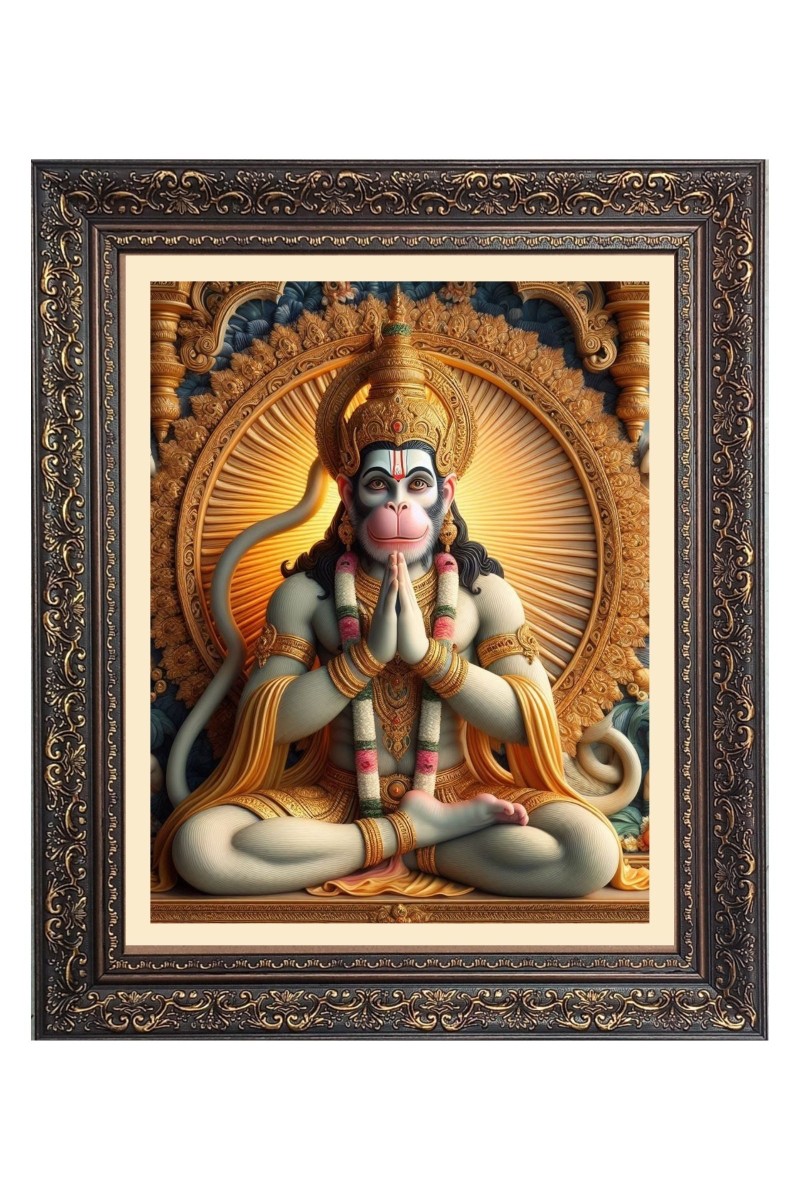 Sri hanuman Big Photo Frame - 10x14 Inches for Home ,Temple &  Office Decoration