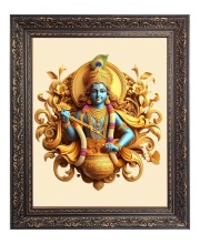 Lord Krishna Big Photo Frame - 10x14 Inches for Home ,Temple &  Office Decoration