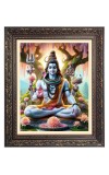 Lord Shiv Big Photo Frame - 10x14 Inches for Home ,Temple &  Office Decoration