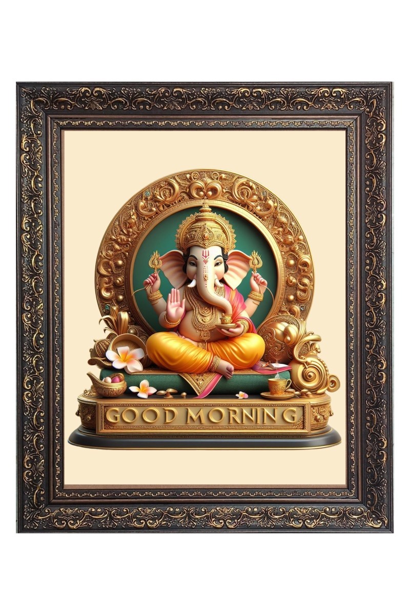 Lord Ganesh Big Photo Frame - 10x14 Inches for Home ,Temple &  Office Decoration